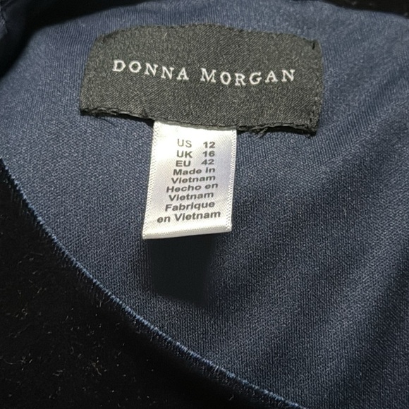 Donna Morgan Midnight Blue Velvet Dress - Picture 10 of 11